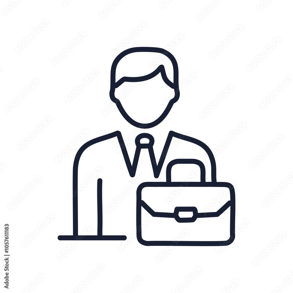 Businessman icon, briefcase. Professional male executive, symbolizing success and corporate work. Represents ambition and achievement. Businessman icon, briefcase. Professional male executive, symbolizing success and corporate work. Represents ambition and achievement.