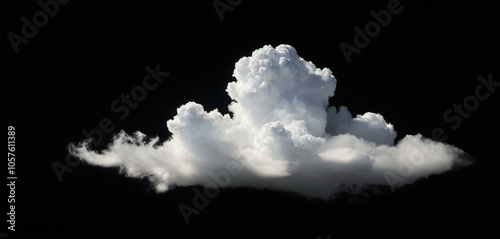 Clouds on black background