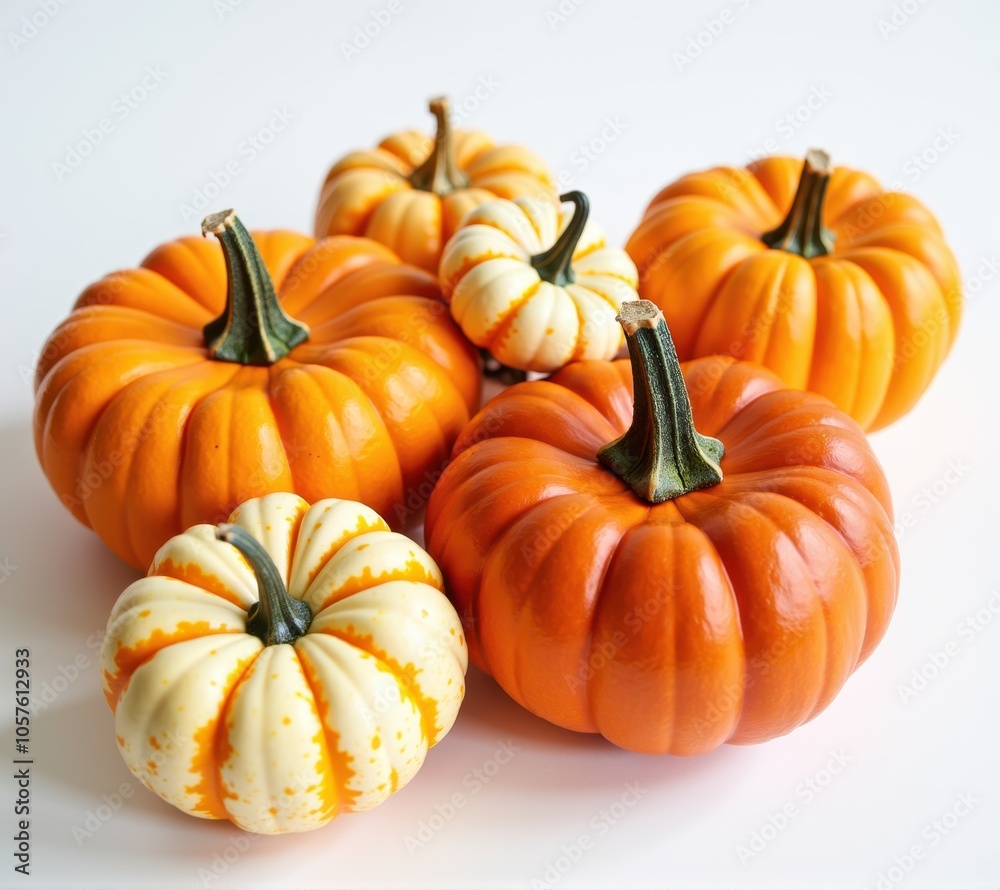 pumpkins different vegetables on white background pumpkins different vegetables on white background