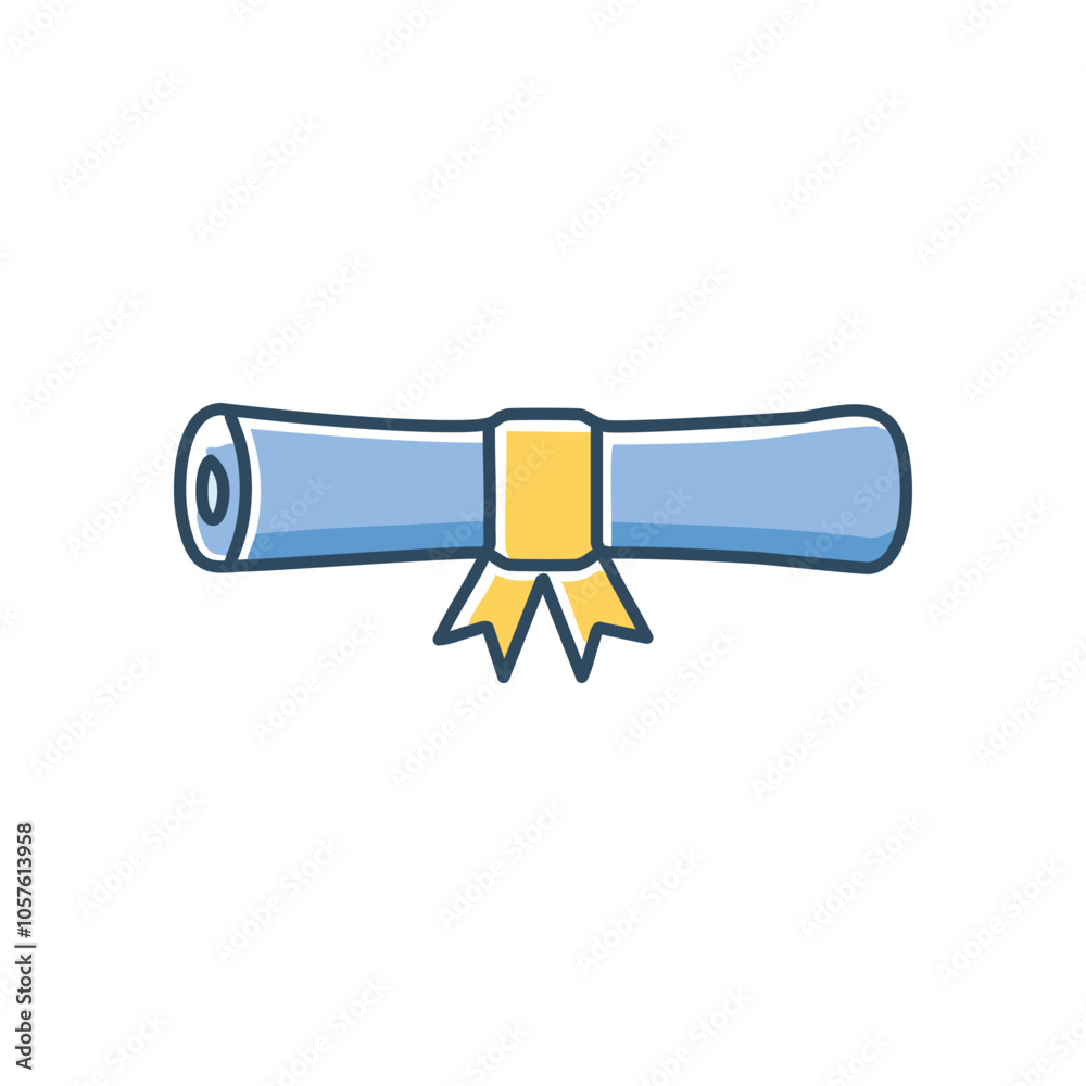 Graduation diploma scroll. Achievement symbol, success, education, degree, certificate, academic, learning, knowledge, wisdom, accomplishment, future, potential, goals. Graduation diploma scroll. Achievement symbol, success, education, degree, certificate, academic, learning, knowledge, wisdom, accomplishment, future, potential, goals.