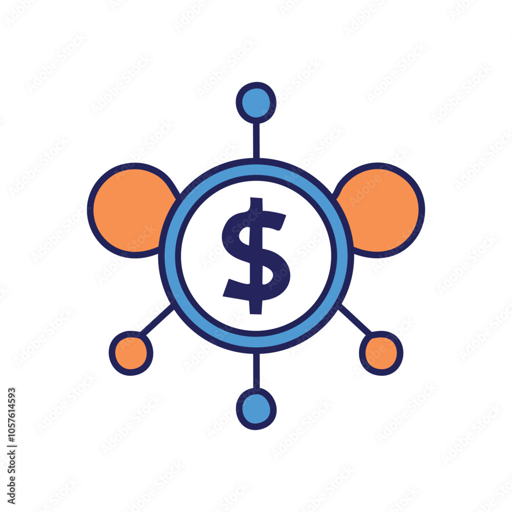 Global finance network. Money flows globally.  Illustrates international financial connections and economic interdependence.