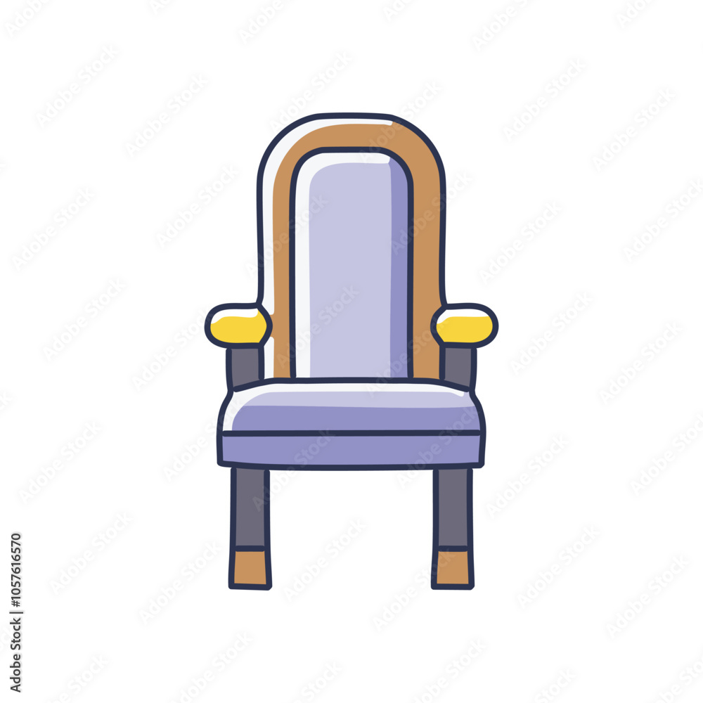 Elegant royal chair. Majestic throne seat, power symbol.  Luxury furniture, regal design.