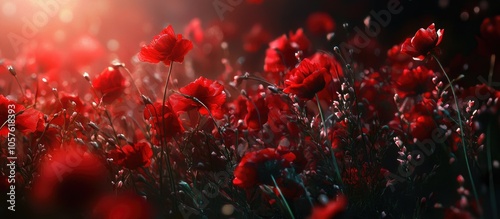 Very Beautiful Red Wildflowers