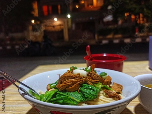 Jepara 30 October 2024 - Chicken Noodles Street Food, Jepara 30 October 2024 Indonesia photo