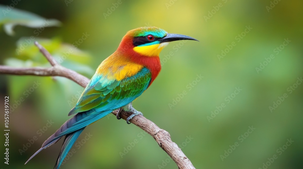 Bee eater a vibrant bird showcasing a spectrum of colors Bee eater a vibrant bird showcasing a spectrum of colors