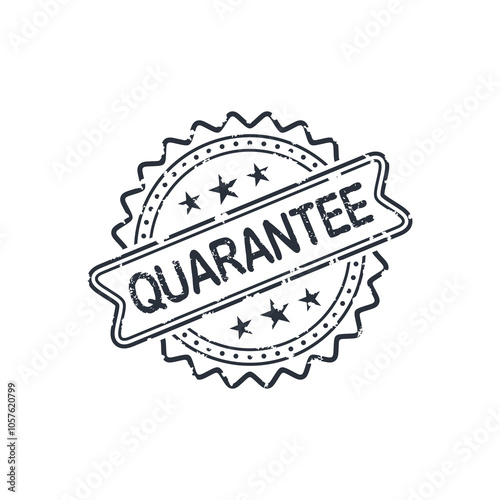 Quarantee stamp design vector photo