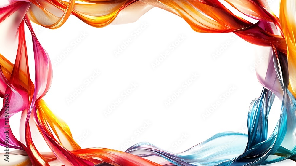 Fototapeta premium Colorful abstract frame with copy space.