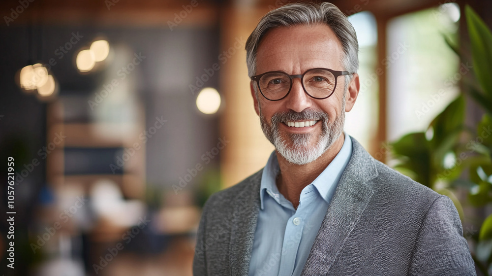 Confident Senior Businessman Smiling Portrait Confident Senior Businessman Smiling Portrait