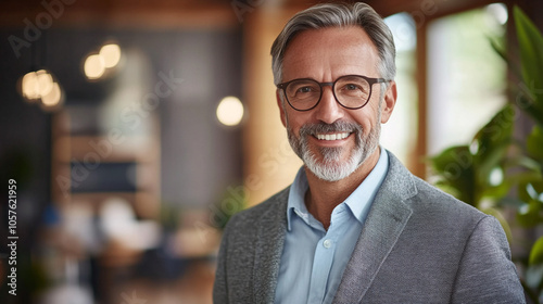 Confident Senior Businessman Smiling Portrait