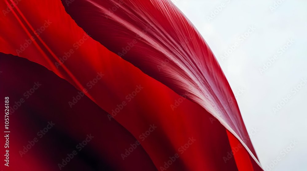 A close-up of a vibrant red petal, showcasing its texture and delicate curves. A close-up of a vibrant red petal, showcasing its texture and delicate curves.