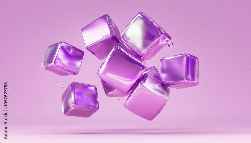 3D pastel purple cubes with floating tiles on soft gradient background, representing digital innovation, futuristic tech, or virtual systems 3D pastel purple cubes with floating tiles on soft gradient background, representing digital innovation, futuristic tech, or virtual systems
