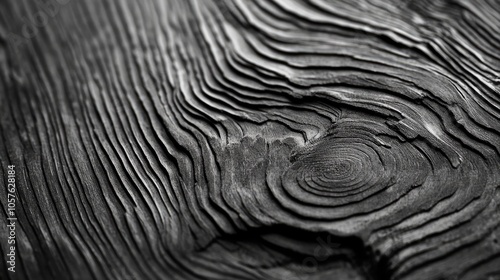 Monochrome Close Up of Artistic Wood Grain Patterns