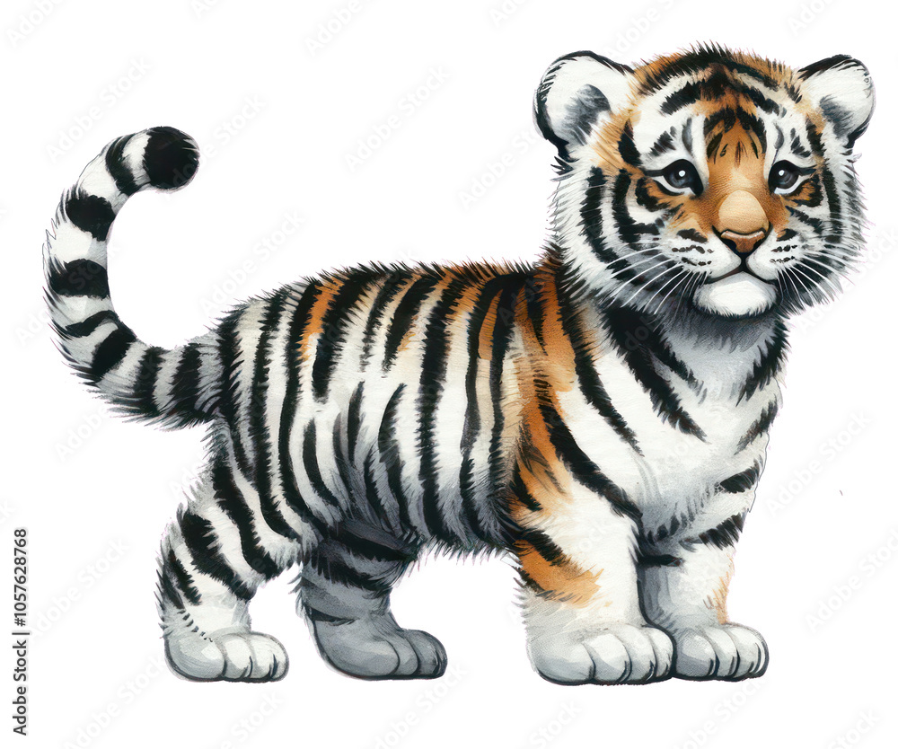 Obraz premium tiger cartoon isolated 7