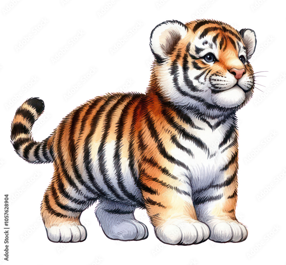 Obraz premium tiger cartoon isolated 6