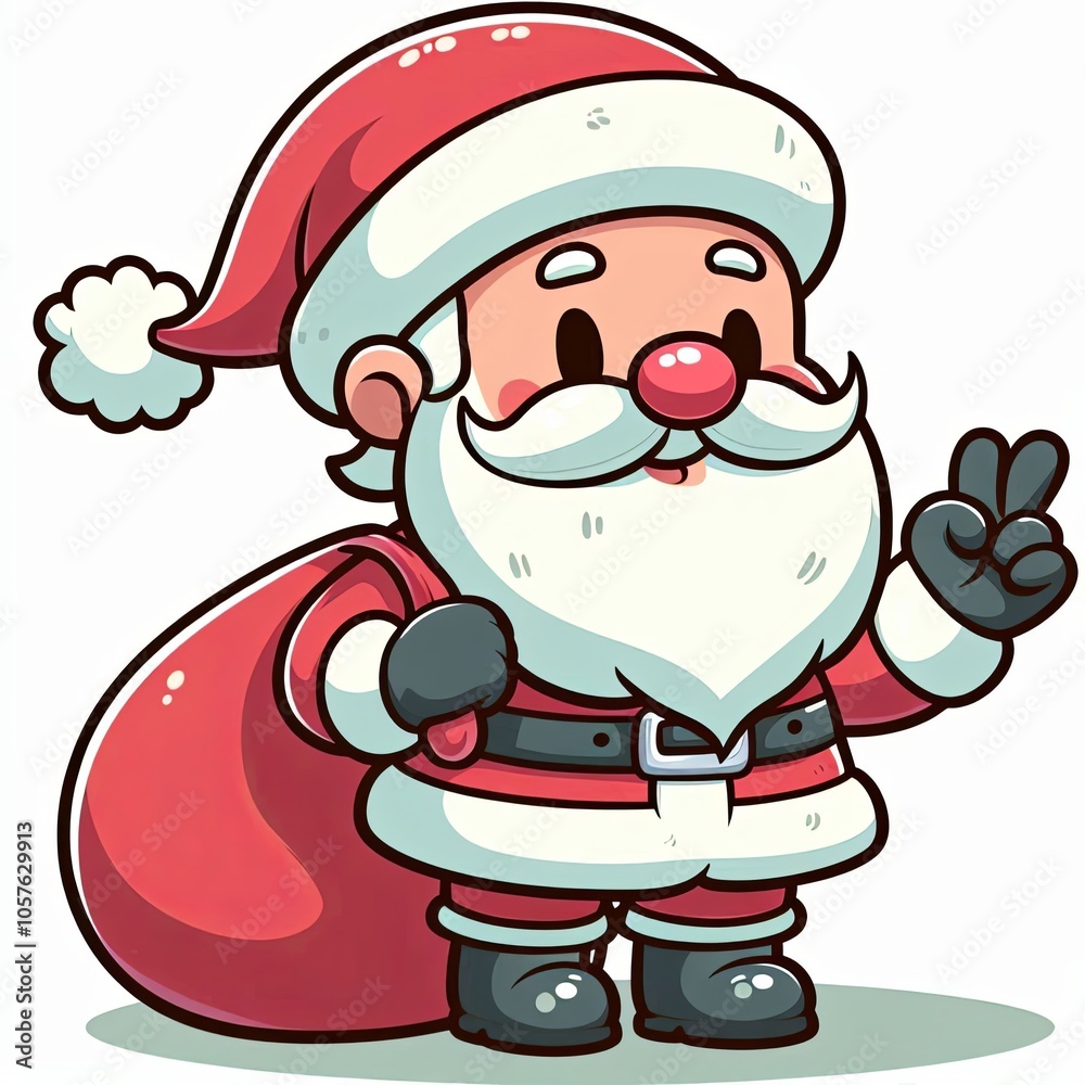 Smiling Santa with White Beard Smiling Santa with White Beard