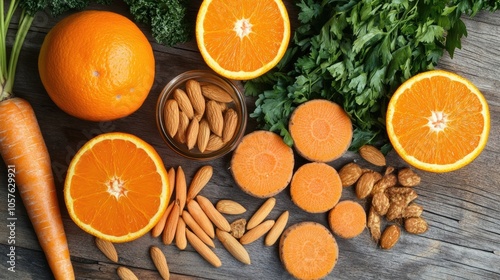 Foods rich in beta carotene sources of Vitamin A options for eye health carotenoid rich foods immune boosting nutrition orange superfoods antioxidant packed diet plant derived vitamin A