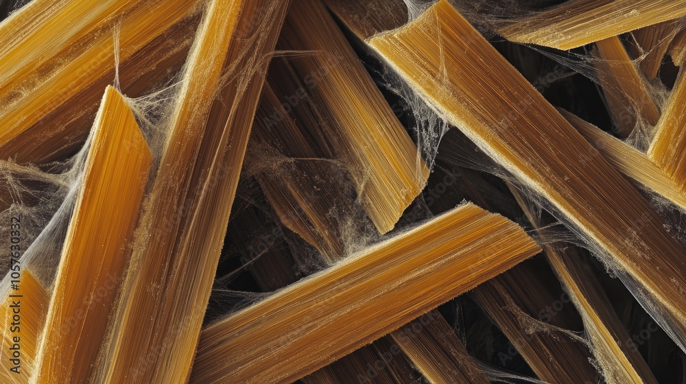 Bamboo fibers under a microscope at 4x magnification showcasing the intricate structure of this unique material Bamboo fibers under a microscope at 4x magnification showcasing the intricate structure of this unique material