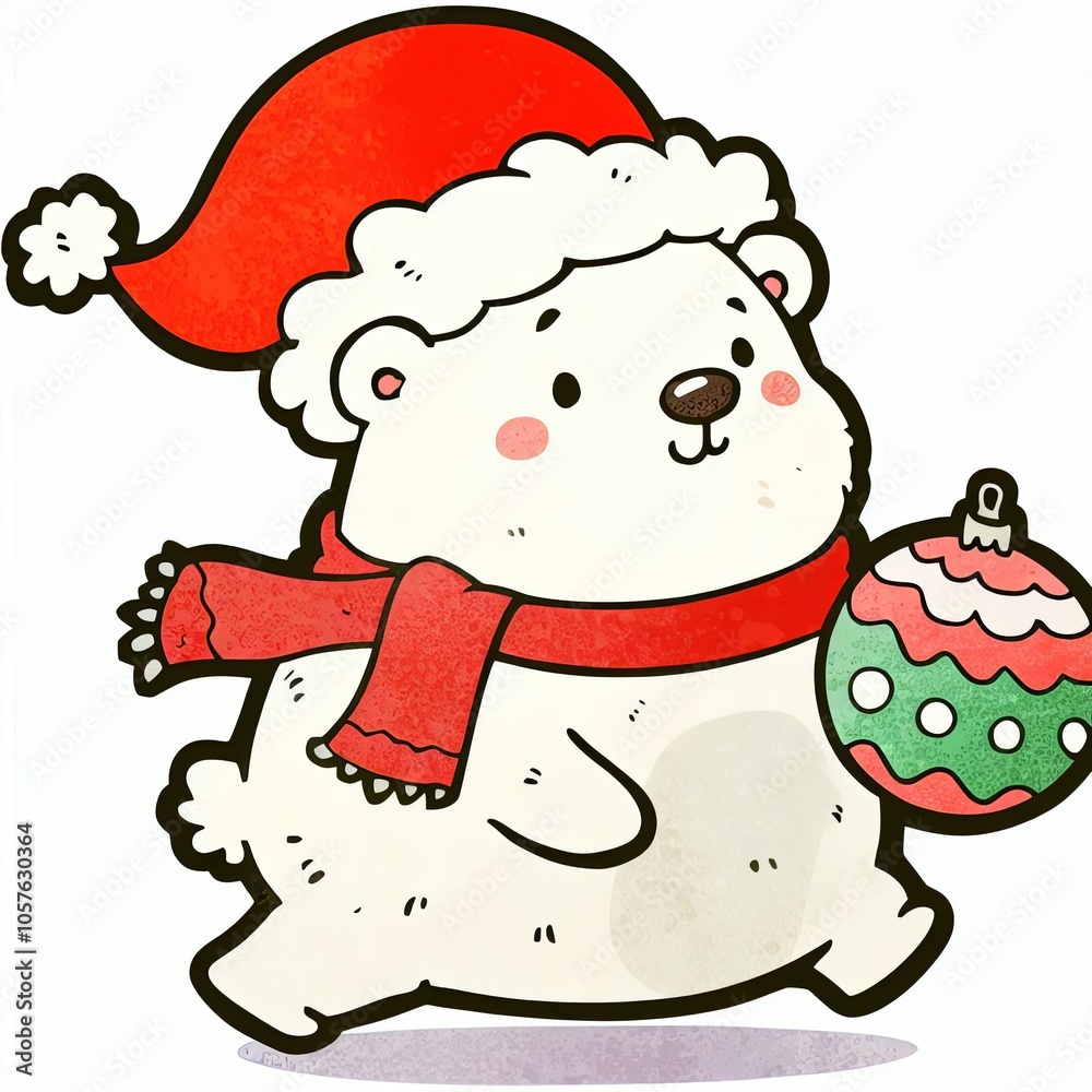 Adorable Polar Bear Cartoon Adorable Polar Bear Cartoon