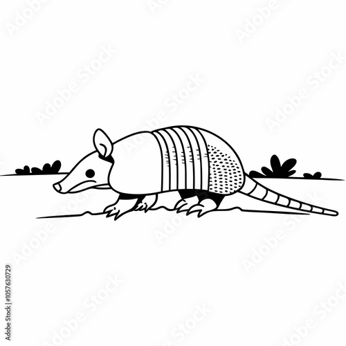Vibrant Armadillo Vector