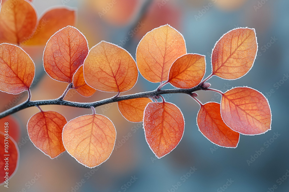 A close-up of a branch featuring vibrant, autumn-colored leaves in shades of orange and gold, set against a soft, blurred background. A close-up of a branch featuring vibrant, autumn-colored leaves in shades of orange and gold, set against a soft, blurred background.