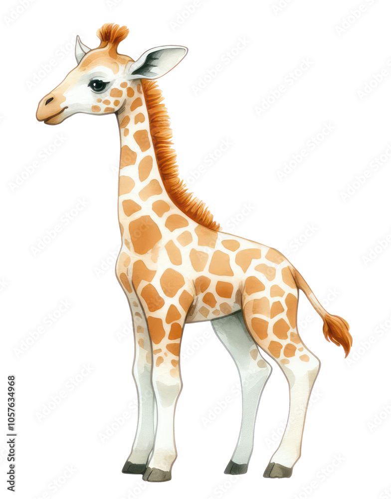Obraz premium giraffe isolated on white background