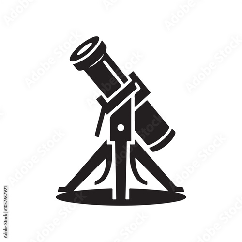 black silhouette of a mortar