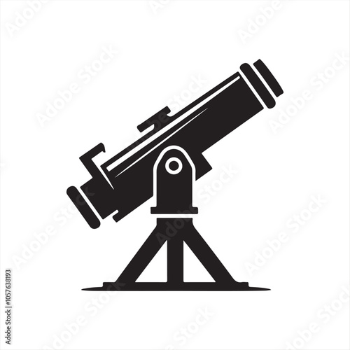 Modern military mortar silhouette