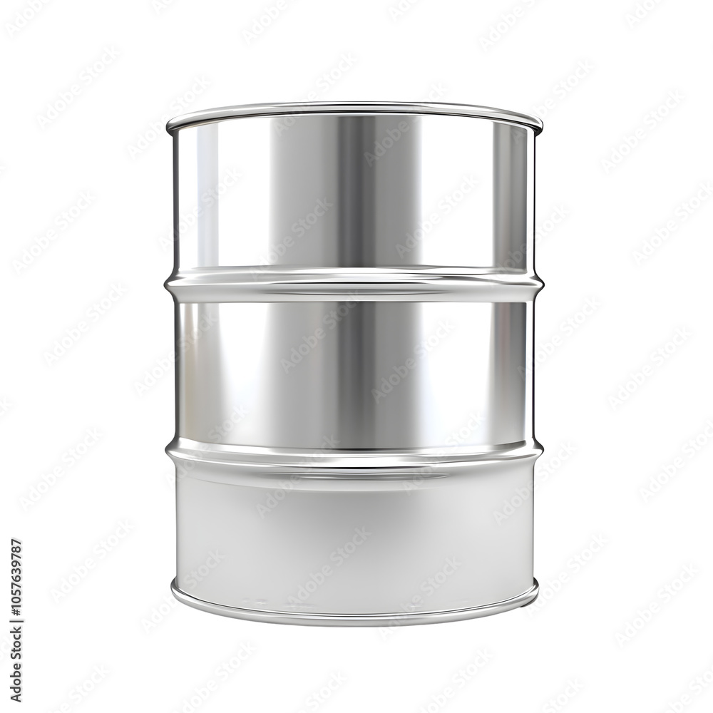A clean, metallic barrel stands upright on a black background, showcasing its smooth, reflective surface. A clean, metallic barrel stands upright on a black background, showcasing its smooth, reflective surface.