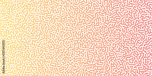 Abstract Reaction-diffusion or Turing pattern natural texture in coral orange and white colour scheme. Linear design with biological shapes. Organic lines in memphis. abstract turing organic wallpape	