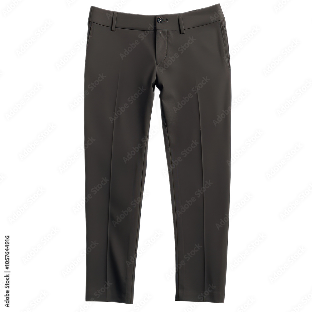 Stretchy slim-fit pants with a close-cut design, perfect for a tailored yet comfortable outfit. isolated on transparency background Stretchy slim-fit pants with a close-cut design, perfect for a tailored yet comfortable outfit. isolated on transparency background