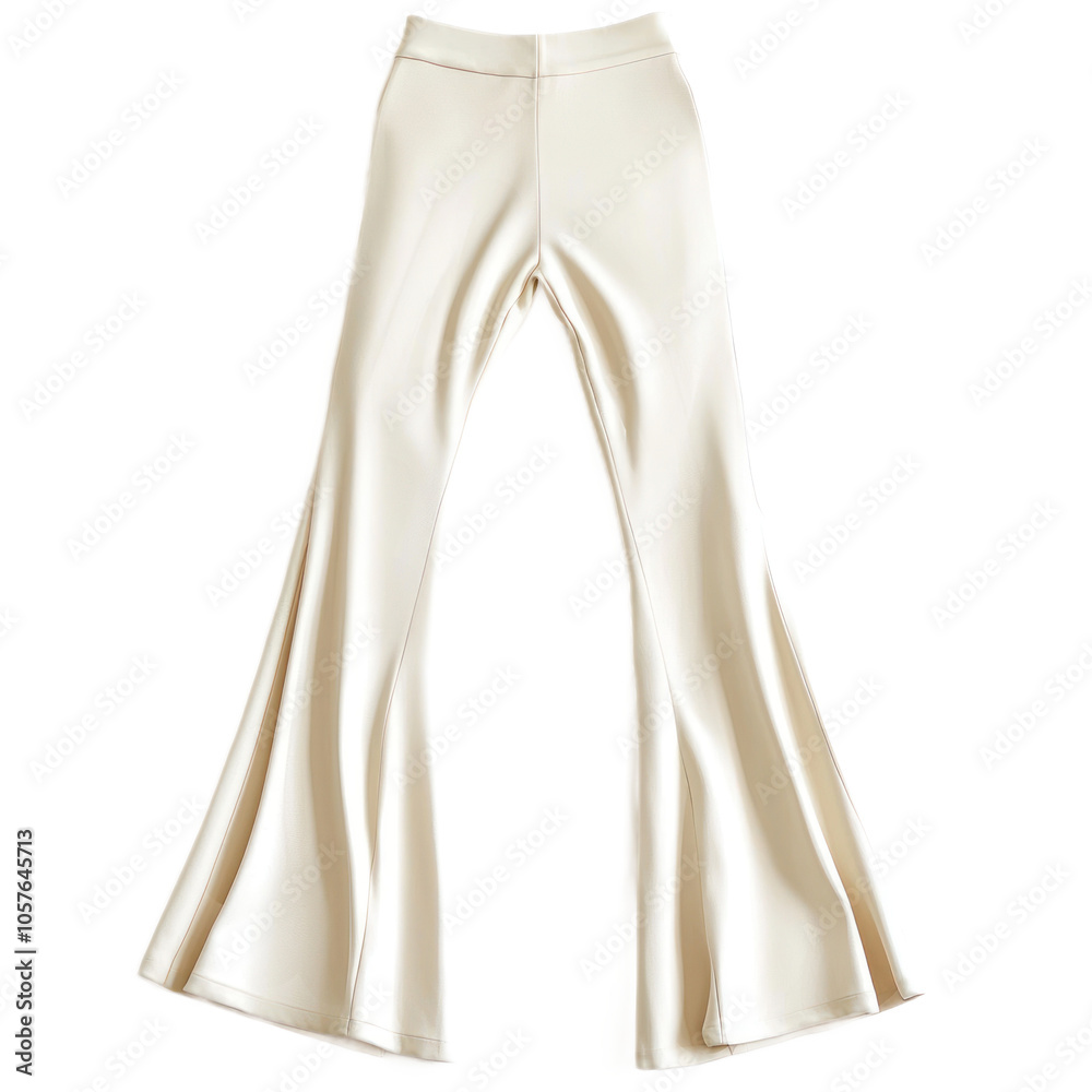 Bootcut pants with a slight flare at the hem, designed to fit comfortably over boots. isolated on transparency background Bootcut pants with a slight flare at the hem, designed to fit comfortably over boots. isolated on transparency background