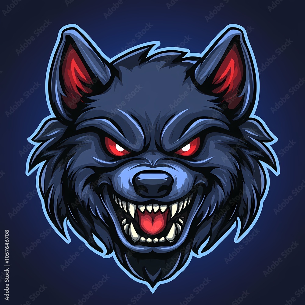 Obraz premium Flat Modern Wolf Logo Design - Vector Icon Illustration