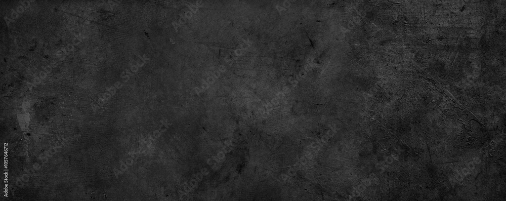 Naklejka premium Dark grey textured black grunge concrete wall background