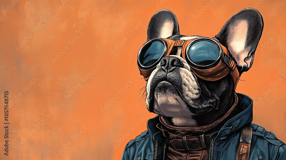 A French Bulldog aviator A French Bulldog aviator