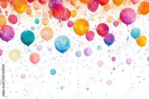 Balloon rain, texture, color, light, white background