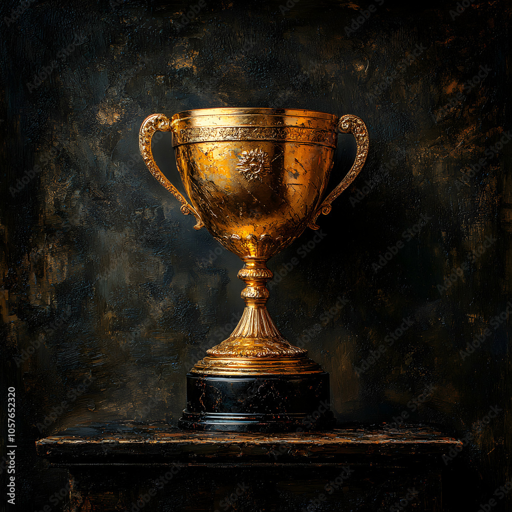 gold cup on black gold cup on black