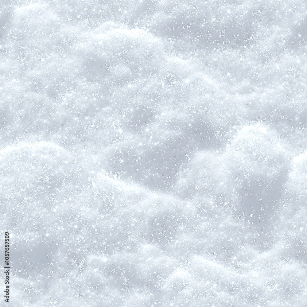 Obraz premium Seamless Texture of Sparkling Snow with Glittery Effect