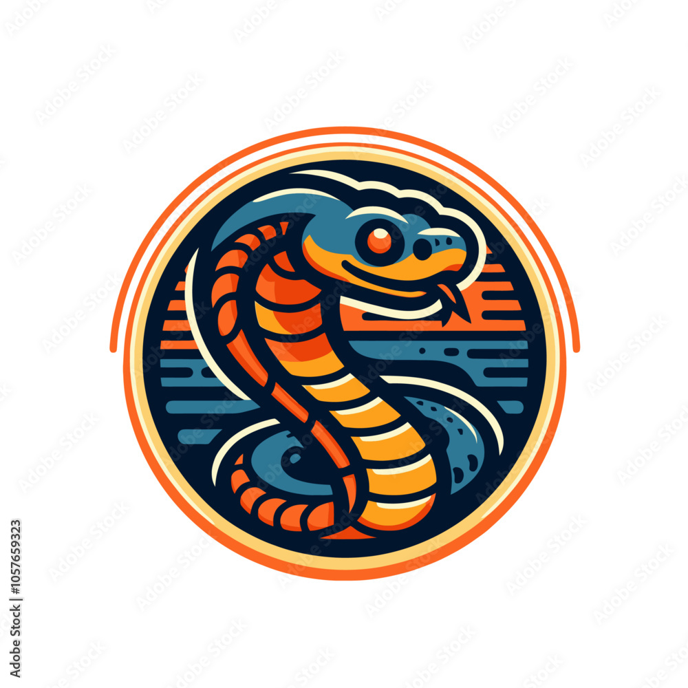 Fototapeta premium Snake modern mascot isolated vector illustration