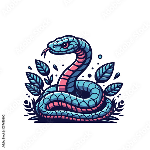 Snake modern mascot isolated vector illustration