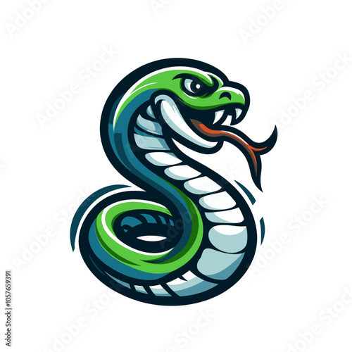 Snake modern mascot isolated vector illustration
