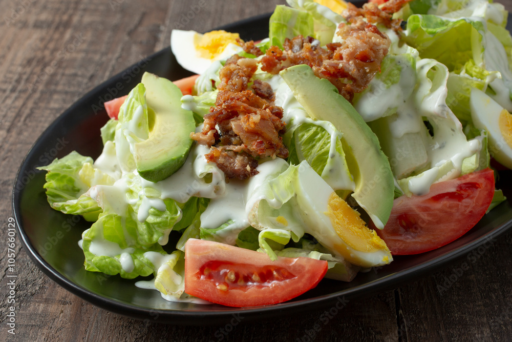 A view of a house salad. A view of a house salad.