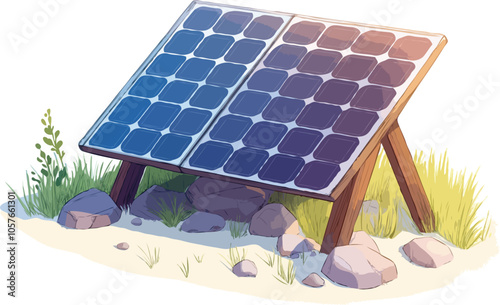 Solar panel vector illustration