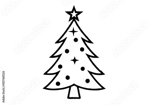 Christmas tree icons set with black silhouettes of christmas tree on white background