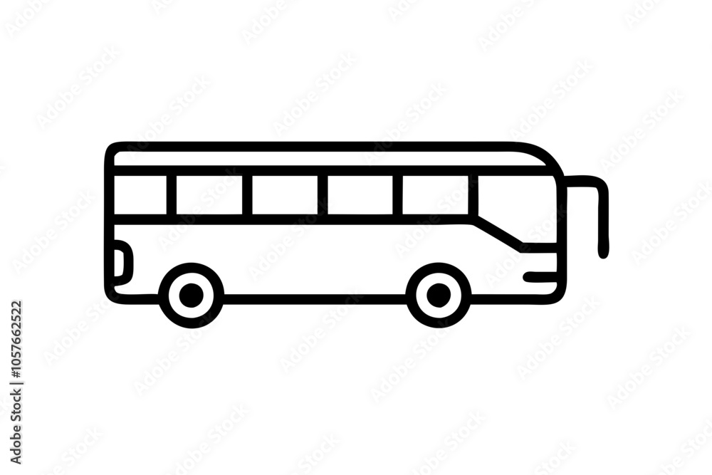 Stylish Bus Front Side Silhouette Vector Design Stylish Bus Front Side Silhouette Vector Design