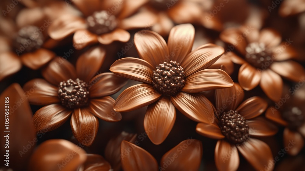Naklejka premium flower shaped chocolates