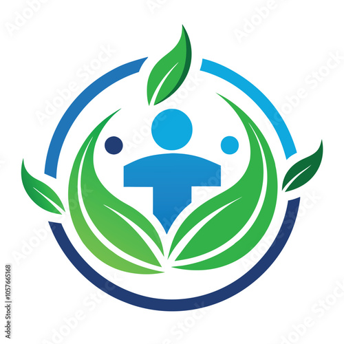 Hand drawn ozone therapy logo