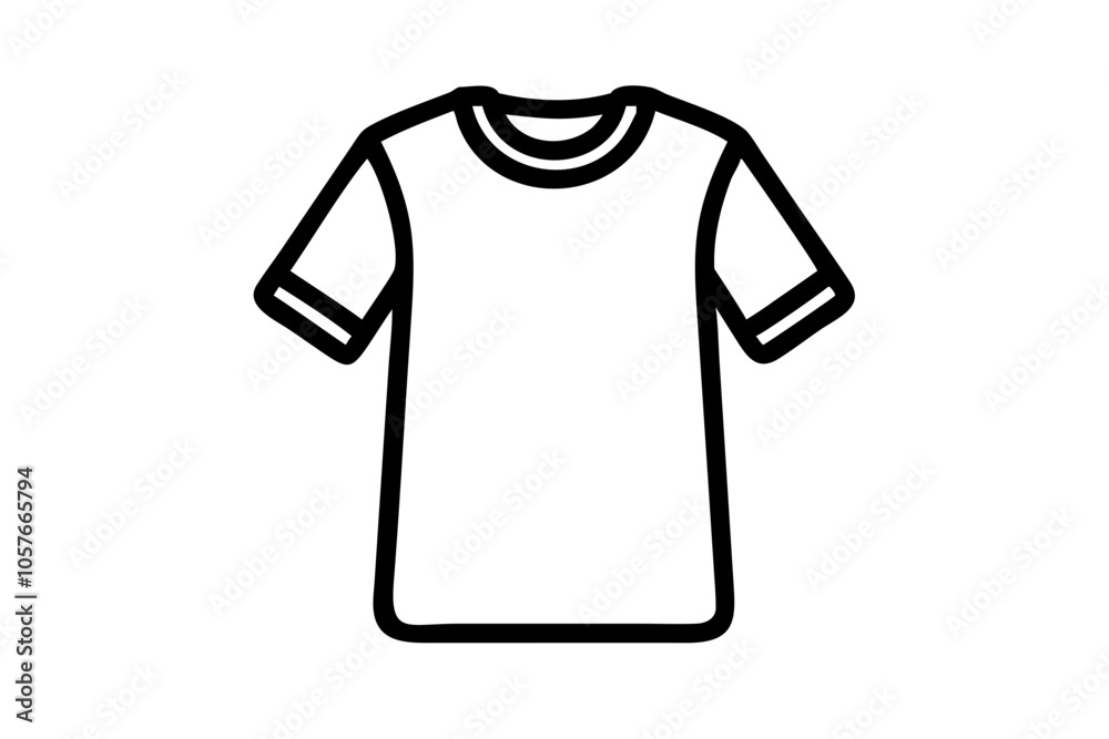 T-Shirt Template Isolated Vector Illustration for Design Projects T-Shirt Template Isolated Vector Illustration for Design Projects