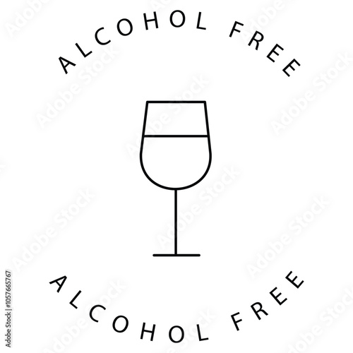 Wine Bottle Alcohol-Free Prohibited Vector Icon Design