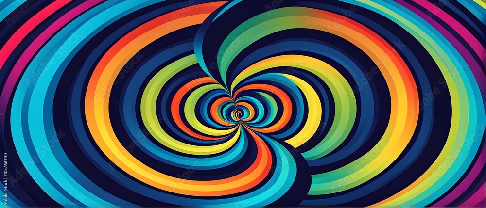 gentle loop of concentric circles softly expanding and contracting, each ring changing vibrant colors gentle loop of concentric circles softly expanding and contracting, each ring changing vibrant colors