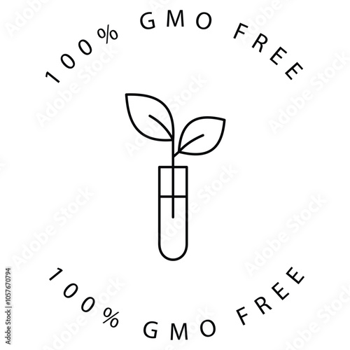 Eco-Friendly Non-GMO Plant VEctor Icon Design